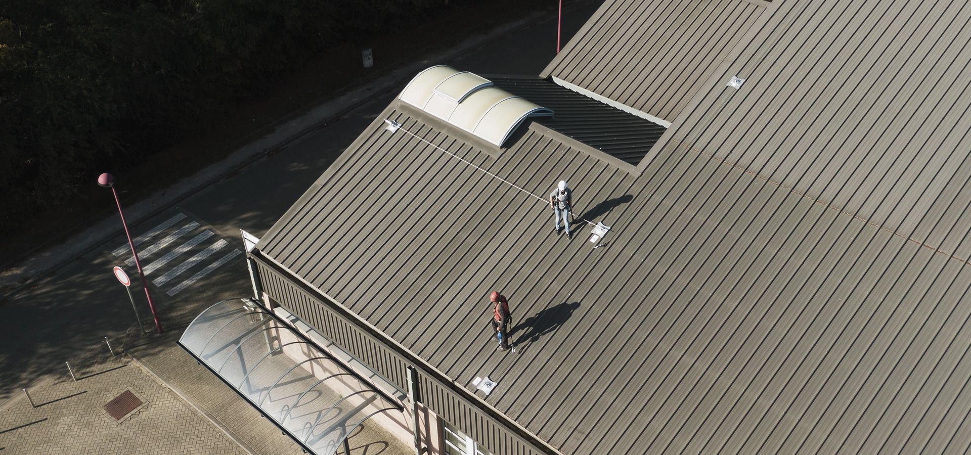 固定屋顶用Securope钢缆生命线