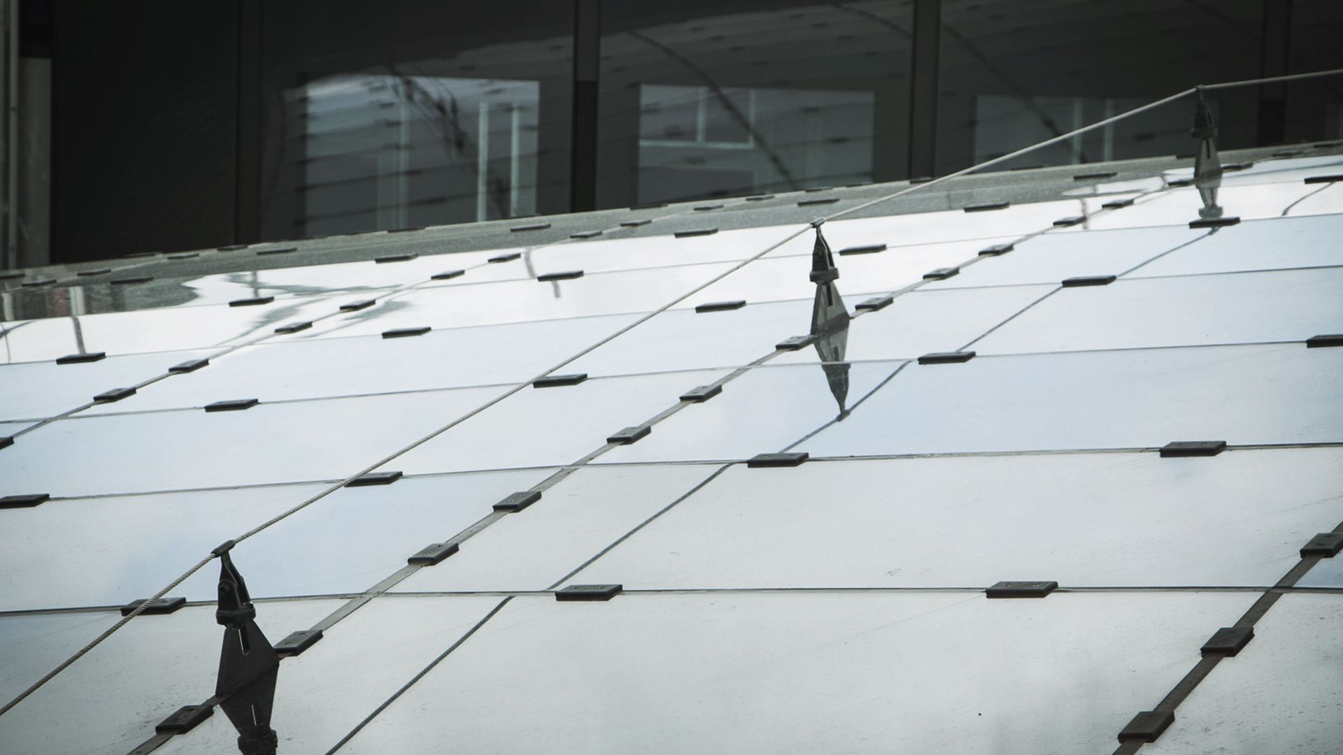 SecuRope em telhado de vidro