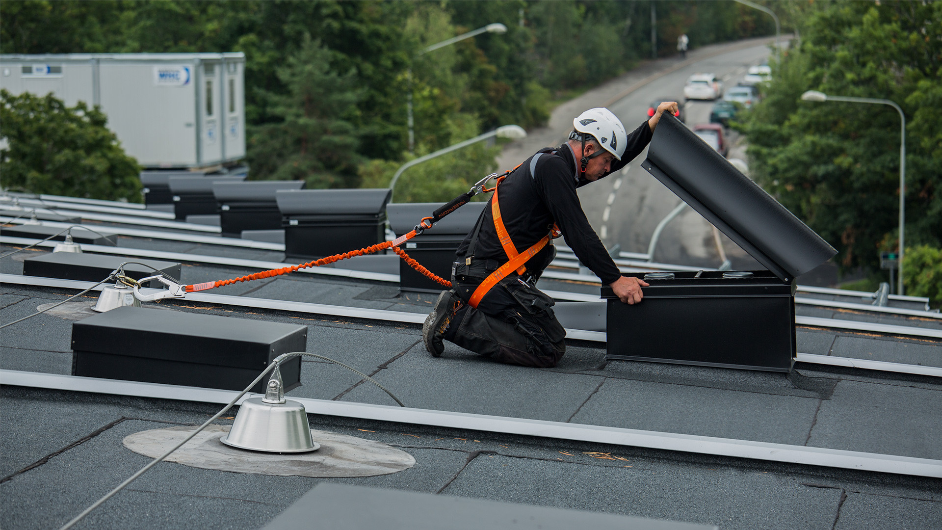 Securope Seilsicherung auf Warmdach