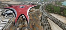 Vinduespolering på kompleks bygning - Abu Dhabi, Forenede Arabiske Emirater