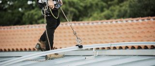 Securail Pro verankeringssysteem op dak met dakpannen in Frankrijk