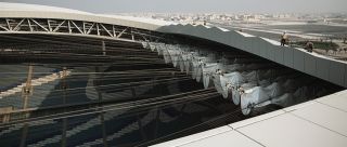 Points d'ancrages et passerelles stade Qatar
