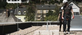 Страховочная линия Securope на столб Бельваль, Люксембург