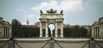 Linha de vida SecuRope em Arco della Pace, Milão